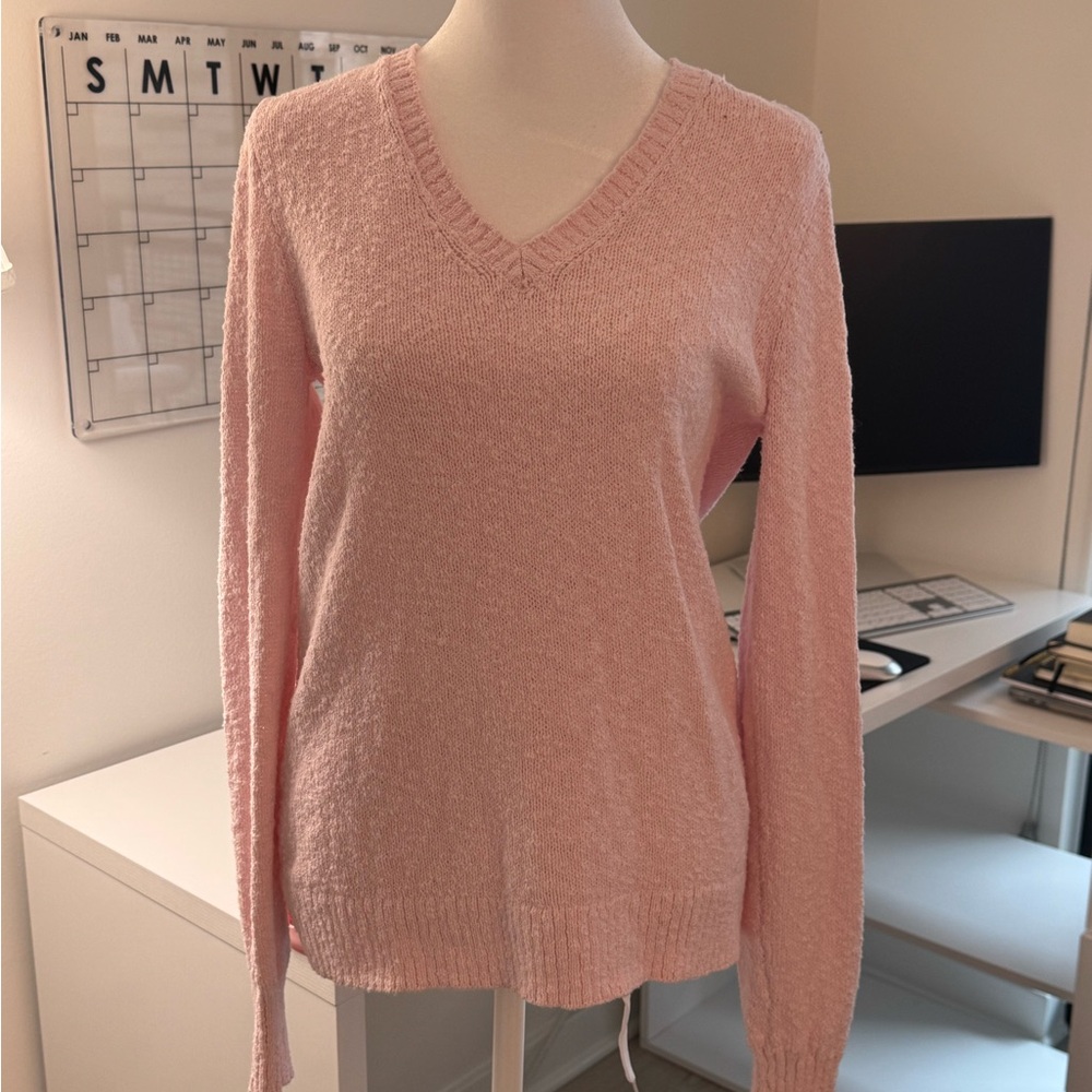 J. Crew Soft Pink V-Neck Sweater